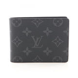 LOUIS VUITTON Portefeuille Multiple wallet M61695 Monogram eclipse Black LV