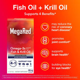 MegaRed Advanced Ultra Strength Omega-3s Fish & Krill Oil Softgels, 900mg, 40 Ct