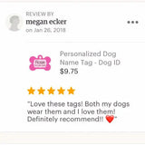 Pet Tag for Dogs - Star Pet Tag - Custom Pet Tag - Dog Pet Tag - Navy Blue & Lime Green Personalized Pet Tag