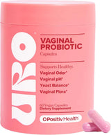 URO O Positiv Vaginal Probiotics 60 Count for Women PH Balance with Prebiotics