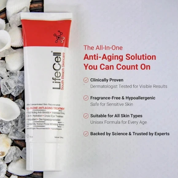 Live-Cell South Beach Skincare All In One Anti-Aging Treatment - 2.54 oz
