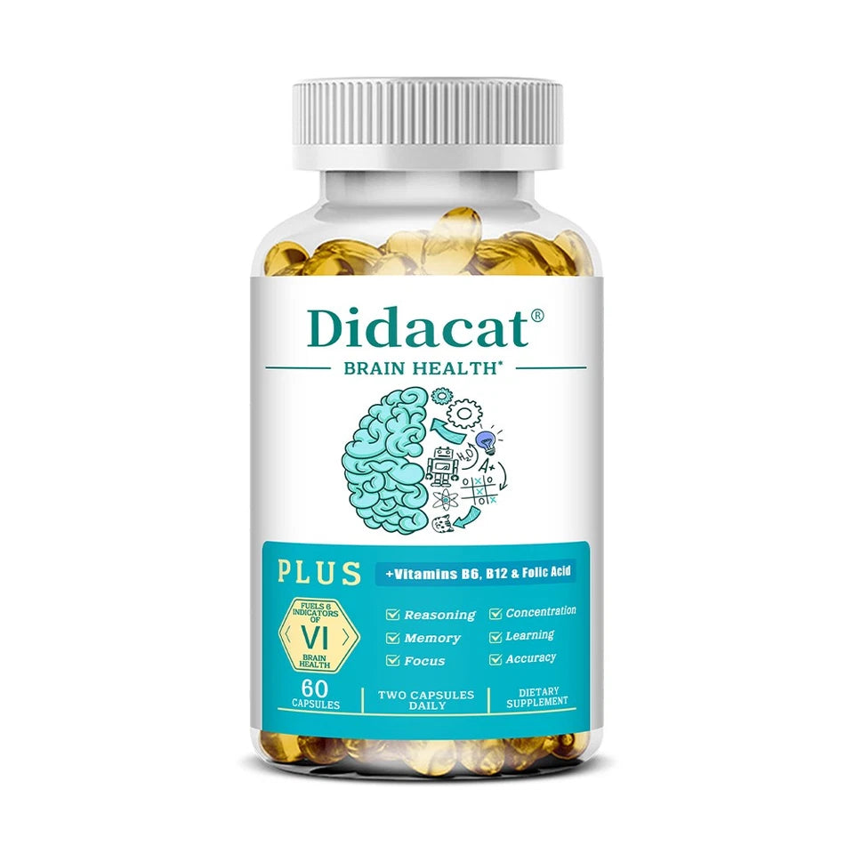 Brain PLUS Supplement for Memory & Focus - Nootropics for Concentration & Energy