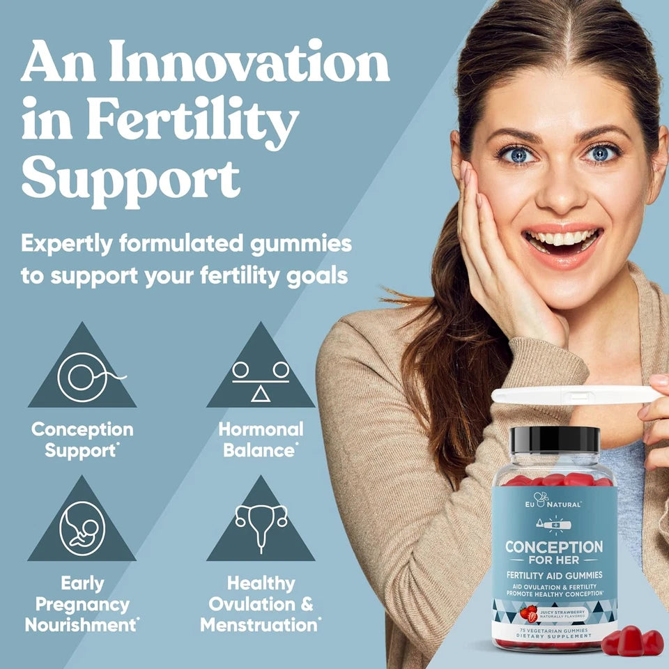 Conception for Her Fertility Gummies - Fertility Supplements for Women with Myo