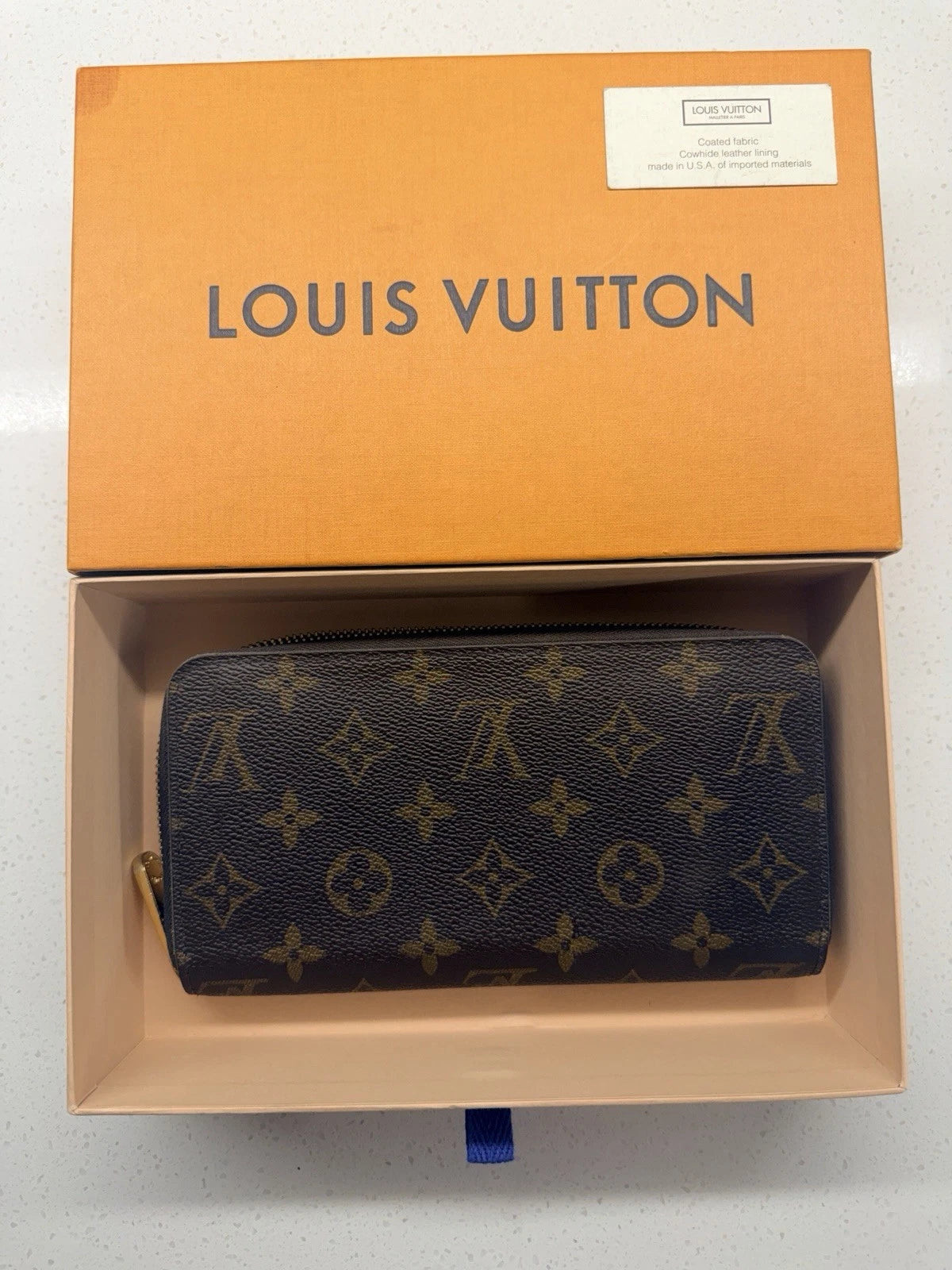 AUTHENTIC LOUIS VUITTON Monogram Canvas Zippy Wallet - Brown Ballerina Pink