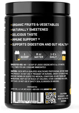 Jocko Fuel Daily Greens Powder – Organic Superfood for Gut Health, 30 Servings