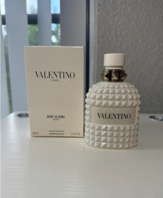 Valentino Uomo Born In Roma Ivory Eau De Toilette 3.4 oz / 100mL For Men new