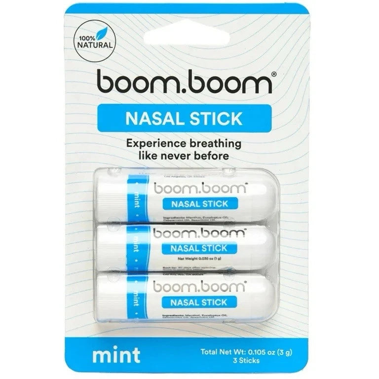 GENUINE BoomBoom Nasal Stick (3 Pack) Boosts Focus Enhances Breathing
